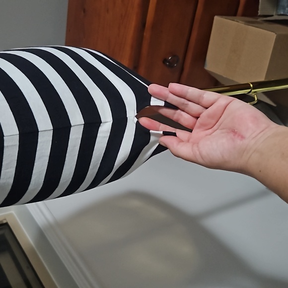 Ralph Lauren Cotton Black & White Stripped Ladies Top Size S. Sleeves ½-Length - Picture 5 of 11